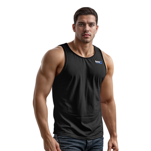 Wholesale 2025 <b>Men</b> Tank Top 100% Cotton Breathable Eco-Friendly Anti-Shrink Moisture Wicking Fitness Vest OEM ODM Customized - Product Image 6