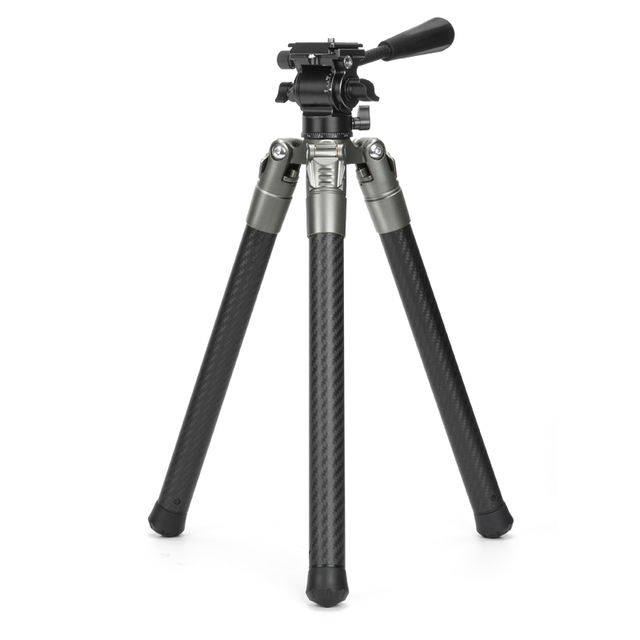 Manizek TP565 Compact Travel Carbon Fiber Tripod with Mini Hydraulic Head 3KG Load Capacity for DSLR Mirrorless Cameras