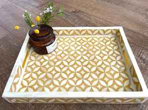 Bandeja de Servicio Moderna de MDF con Incrustaciones de Resina, Bandeja de Servicio Ecológica con Acabado Natural, Utensilios de Cocina para el Hogar, Bandeja Decorativa - Product Image 5