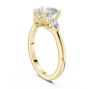 Bague de luxe en diamant de laboratoire taille cœur et poire, bijoux de mariage élégants pour femmes, fournisseur OEM en gros - Product Image 6