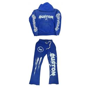 Ensemble de sport à capuche décontracté unisexe Street Wear Brand Design avec pantalons de survêtement et t-shirts Ensemble de survêtement d'hiver de grande taille pour hommes - Product Image 1