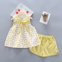 Ensemble Robe et Short Décontracté pour Fillettes, Design Maxi d'Été, Vêtements pour Bébés Filles
