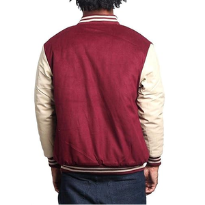 Chaqueta universitaria de béisbol de manga larga con últimos diseños personalizados al por mayor, chaquetas universitarias lisas para hombre - Product Image 2