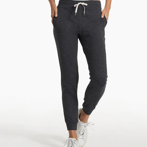 OEM Services Women Streetwear Regular Fit <b>Joggers</b> / Winter Casual Mid Waist Solid Color Windproof Breathable <b>Polyester</b>/Cotton - Product Image 1