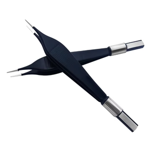 Pinzas Bipolares Micro Adson Rectas Negras Antiadherentes, Juego de Instrumentos Quirúrgicos con Fuente de Alimentación Eléctrica para Cirugía Fina - Product Image 6
