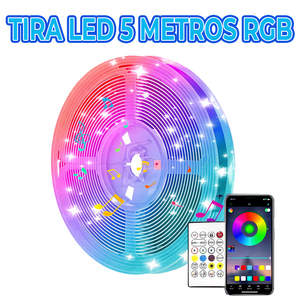 Striscia LED RGB Intelligente Bluetooth da 5 Metri, IC WS2812B, DC 5V, 6500K CCT, Controllo App e Vocale, Larghezza PCB 8mm - Product Image 5