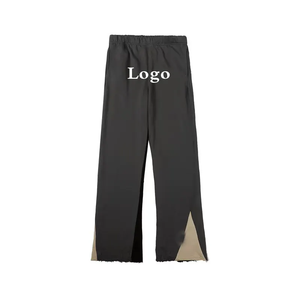 Tùy Chỉnh Chắp Vá Theo Dõi Quần Người Đàn Ông Giản Dị Của Flared Chạy Bộ Quần Flared Sweatpants Các Nhà Sản Xuất - Product Image 4