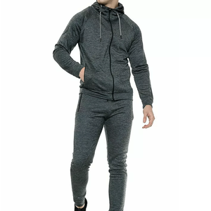 Chándal con capucha ajustado y respetuoso con el medio ambiente para hombre, conjunto de chándal con capucha y cremallera para invierno - Product Image 1