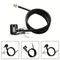 Tuyau de pompe antigel universel pour vélo, tête en métal, 80cm/125cm, compatible avec les valves Schrader Presta Dunlop, convient aux anciens et nouveaux modèles
