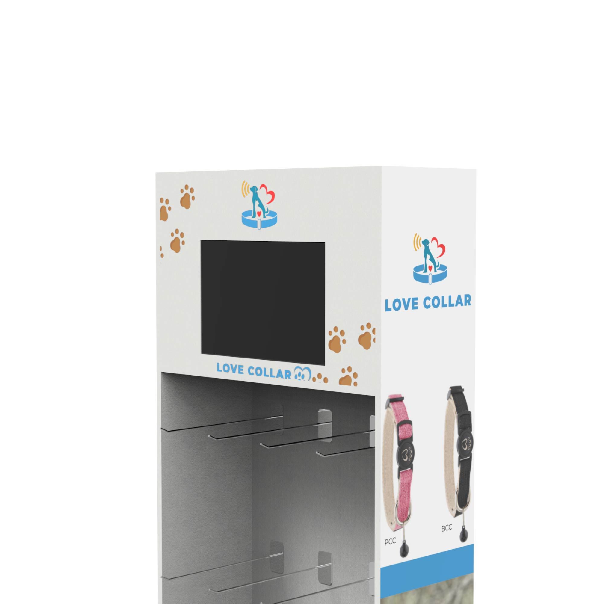 Modern Floor Standing Pet Food Display Stand Durable Cardboard Racks with LCD Custom Retail Display for Dogs and Cats — view 4