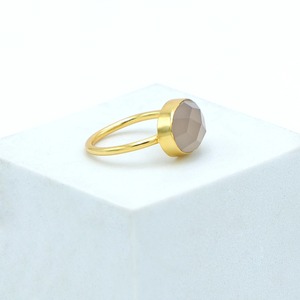 แหวนมูนสโตนสีเทามีสไตล์สำหรับการทำสมาธิทางจิตวิญญาณเครื่องประดับอินเดียสำหรับงานแต่งงานผู้จัดจำหน่ายชั้นนำ - Product Image 3