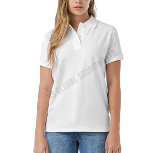 Polo de mujer de mezcla de algodón de alta calidad con estilo cómodo ajustado adecuado para trajes deportivos informales de primavera y verano - Product Image 1