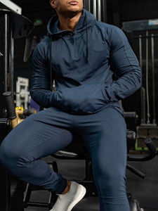 Survêtements d'hiver pour hommes à manches longues de haute qualité avec logo personnalisé imprimé, style décontracté respirant, vêtements de sport de gym, impression personnalisée - Product Image 6