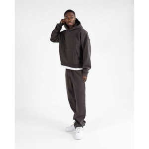 Sudadera con Capucha para Hombre, Color Marrón Oscuro, Lisa, de Tela Gruesa, Manga Larga, Estilo Deportivo, Marca Privada OEM - Product Image 1
