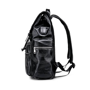 Venta caliente Unisex Ligero Mochila de cuero genuino con logotipo personalizado Hecho en Pakistán Estilo de moda Cierre de cremallera - Product Image 4