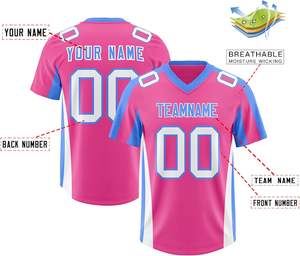 Maillots de football américain haute performance personnalisés à manches courtes entièrement personnalisés avec noms et numéros de joueurs imprimés - Product Image 2