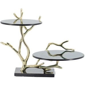 Exhibidor de Ramas de Árbol Fundido de Lujo con Dos Superficies de Mármol, Decoración Moderna para el Hogar, Soporte para Tartas Hecho a Mano, Ecológico, para Mesa de Hotel - Product Image 4