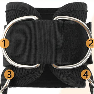 Correas de Tobillo de Neopreno de Fácil Ajuste con Acolchado Suave, Construcción Resistente, Cierre de Doble Anillo, Unisex, para Levantamiento de Pesas RI-7106 - Product Image 3