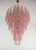 Grand Lustre de Luxe Italien Vintage Murano Transparent Lustre en Verre Luminaires pour Villa Lounge