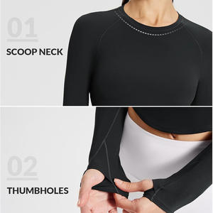 Top corto de yoga para mujer de color personalizado para gimnasio y ropa deportiva tela transpirable y personalización de marca para logotipos y etiquetas - Product Image 4