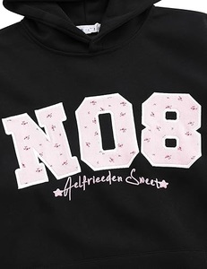 เสื้อฮู้ดผู้หญิงสไตล์เบสิกสุดฮิต 350 GSM ผ้าคอตตอนผสมน้ำหนักเบา คอตั้ง ทรงหลวม ไร้ตะเข็บ สีพื้น ผลิตในบังกลาเทศ - Product Image 2