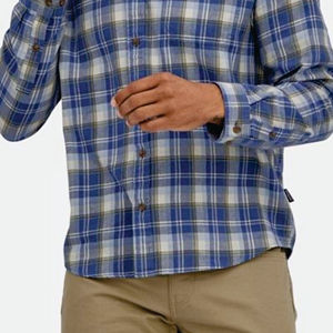 Chemises à manches longues pour hommes tendance, respirantes, à séchage rapide, vente en gros, personnalisation du logo, design 100% coton flanelle, style décontracté - Product Image 2