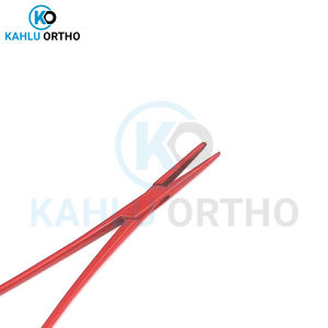 KAHLU fórceps quirúrgicos de acero inoxidable de la mejor calidad manual de color rojo hemostático recto y curvo por - Product Image 6