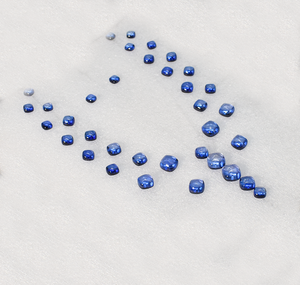 Ensemble de colliers en pierres précieuses de saphir bleu de laboratoire, pierres précieuses de corindon de Ceylan de laboratoire pour la fabrication de bijoux - Product Image 2