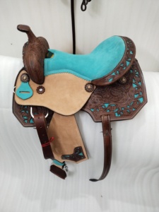 Selle d'équitation sans arbre de conception anglaise occidentale de qualité Freemax produits les plus vendus en cuir fabriqué en Inde bois/plastique - Product Image 3