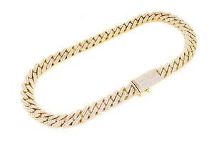 Collier à chaîne cubaine en diamant naturel de 16mm Design brillant glamour Bijoux en or jaune 14 carats Collier en diamants certifiés IGI - Product Image 5