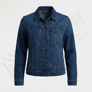 Vestes en jean pour femmes OEM, vêtements en jean décontractés, manteau oversize d'hiver, coton, séchage rapide, respirant, écologique, couleur personnalisée - Product Image 1