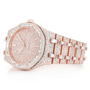 Montre de laboratoire de qualité supérieure Iced out Montre en diamant incolore pour hommes Meilleure qualité Prix de gros - Product Image 2