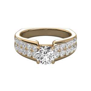 แหวนแต่งงาน/หมั้นเพชรแล็บโกรว์ทรงบริลเลียนต์ ทองคำแท้ 14K สำหรับผู้หญิง รุ่นคลาสสิก สี E รับรองโดย IGI - Product Image 4