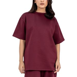 Camisetas de Verano Personalizadas para Mujer, Manga Corta, Cuello Redondo, 100% Algodón, Camiseta Básica Lisa para Mujer, Precio con OEM 2026 - Product Image 2