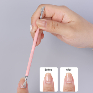 Acier inoxydable de qualité supérieure finition polie poussoir à cuticules manucure outil de toilettage des ongles poignée lisse étiquette personnalisée réutilisable - Product Image 6