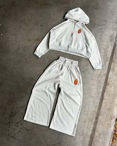 Survêtement d'hiver léger et respirant 100 % coton pour homme, manches longues, taille élastique, genouillère, faible MOQ, haute qualité - Product Image 2