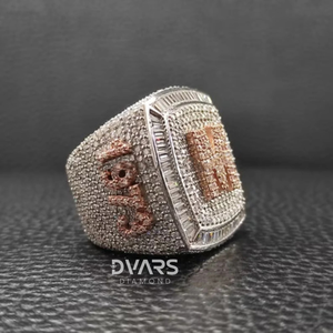 Iced Out Moissanite Luxurious Men's Hip Hop Rapper <b>Ring</b> Custom <b>Initial</b> Letter Logo Number Sterling Silver Wedding Party <b>Ring</b> - Product Image 4