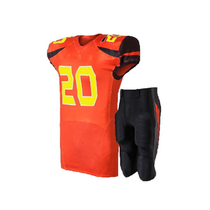 Conjunto de uniforme de fútbol americano juvenil Logotipo personalizado y número Diseño de cuello en V transpirable Tallas grandes disponibles - Product Image 6