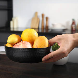 Cuenco decorativo de Metal hecho a mano Perona, diseño pulido ecológico para fiesta, decoración del hogar - Product Image 4