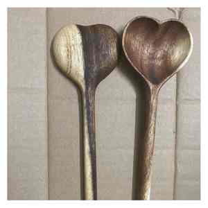 Juego de cucharas de cocina de madera de alta calidad, utensilios de cocina naturales ecológicos, cuchara de madera hecha a mano para servir y revolver - Product Image 3