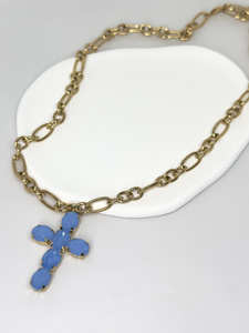 Moonriver สร้อยคอแฟชั่นฤดูร้อนวินเทจของผู้หญิงที่ต้องมีเครื่องประดับที่มีสีสันเรขาคณิต Zirconia - Product Image 5