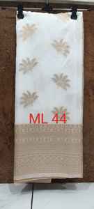 Sari elegante de nailon suave y liso para adultos Elegante y cómodo para fiestas y cualquier ocasión - Product Image 2