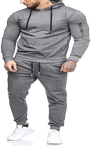 Men's High Quality Solid Pattern <b>Hoodie</b> Style Tracksuit Customizable Design/Logo for Training Fitness or Winter Use Plus Size - Product Image 2