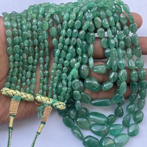 10mm 20mm naturel vert émeraude pierre lisse dégringolade Maniya perles brins chaîne en vrac en gros nouveau Stock chaud qualité Fine AAA - Product Image 4