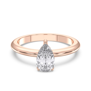 1.15 carat E-F/VVS-VS poire et forme ronde Moissanite diamant broche ensemble solitaire bague de fiançailles en argent pour les femmes - Product Image 1