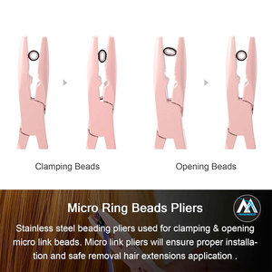 NOUVEAU MQNSCO Micro Links Hair Extensions Kit Hair Extension Pliers for Beads Hair Extension - Product Image 4