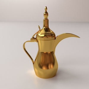 หม้อชากาแฟและกาแฟทำด้วยมือทำด้วยมือทำด้วยมือสไตล์อาหรับหรูหรา - Product Image 1