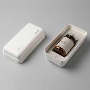 Caja Farmacéutica de Pulpa Moldeada al por Mayor, Logotipo Minimalista en Relieve, Embalaje Biodegradable y Sostenible para Inserto de Botellas - Product Image 2