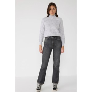 Pull en coton tricoté confortable pour femmes, respirant et frais, imprimé, taille XS, long, saison d'hiver, fermeture éclair décorative - Product Image 1