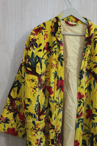 Robe kimono en velours, robe de thé de l'après-midi, manteau en velours, robe de demoiselle d'honneur, vêtements pour femmes, veste en velours de coton, robe de mariée - Product Image 2